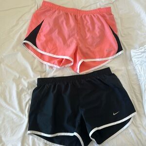 Nike running gym shorts 2 pairs size small